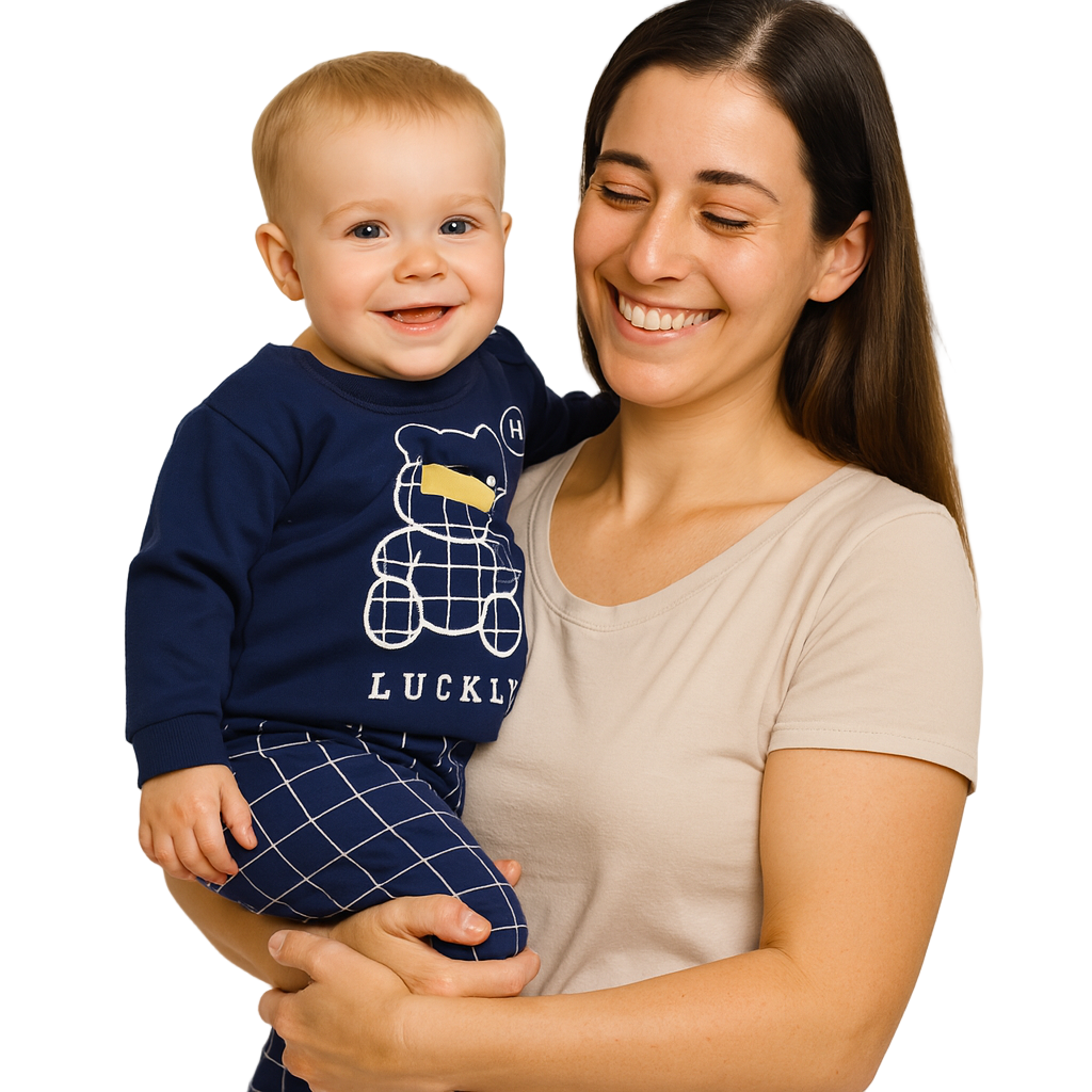 סט פיג'מה רך מכותנה לתינוק – Smart Parents